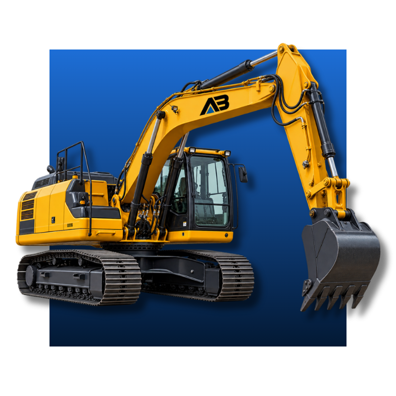 AB branded excavator